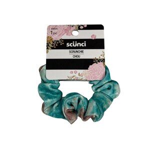 Scunci Velvet Velour Blue Tie Dye Hair Scrunchie Womens